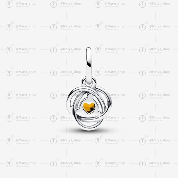 Pandora Honey Eternity Circle Dangle Charm - Picture 2 of 6